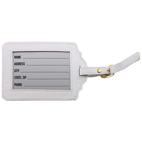 Vegan Leather Statement Luggage Tag Set | Fearless - Picture 2 of 2